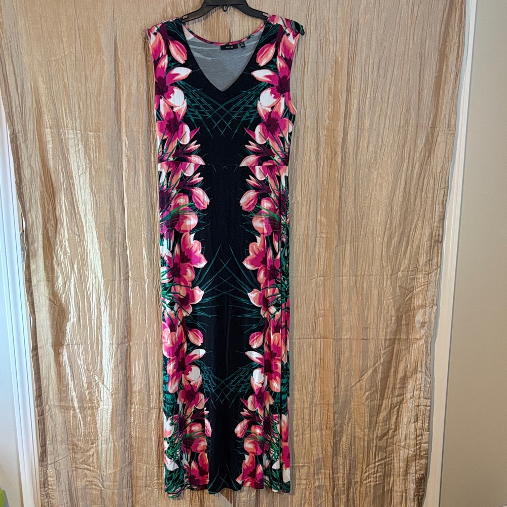 Apt. 9 Black and Pink Floral Dress